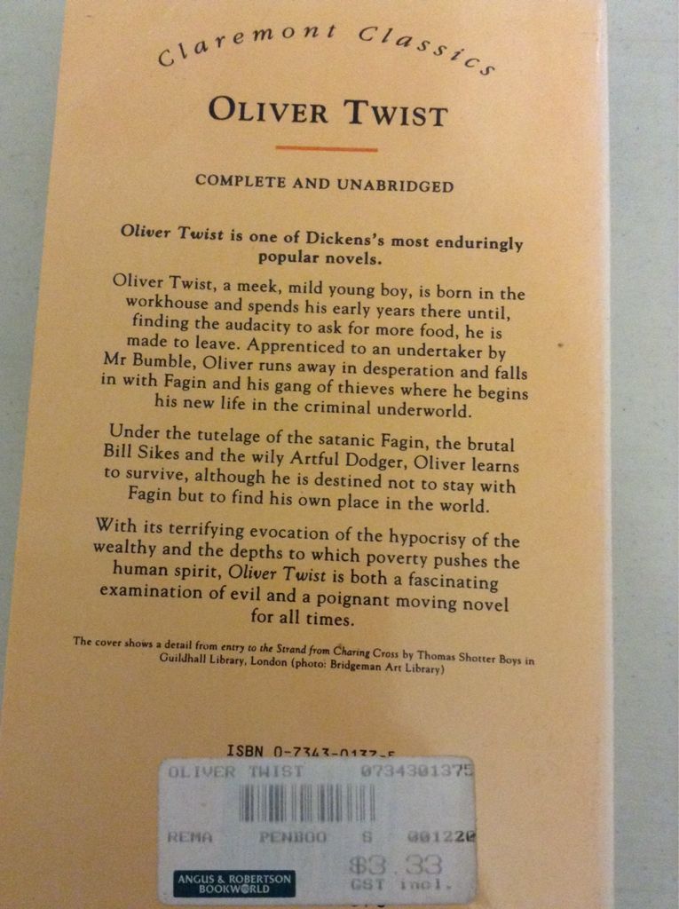 Oliver Twist  book collectible [Barcode 9780734301376] - Main Image 2