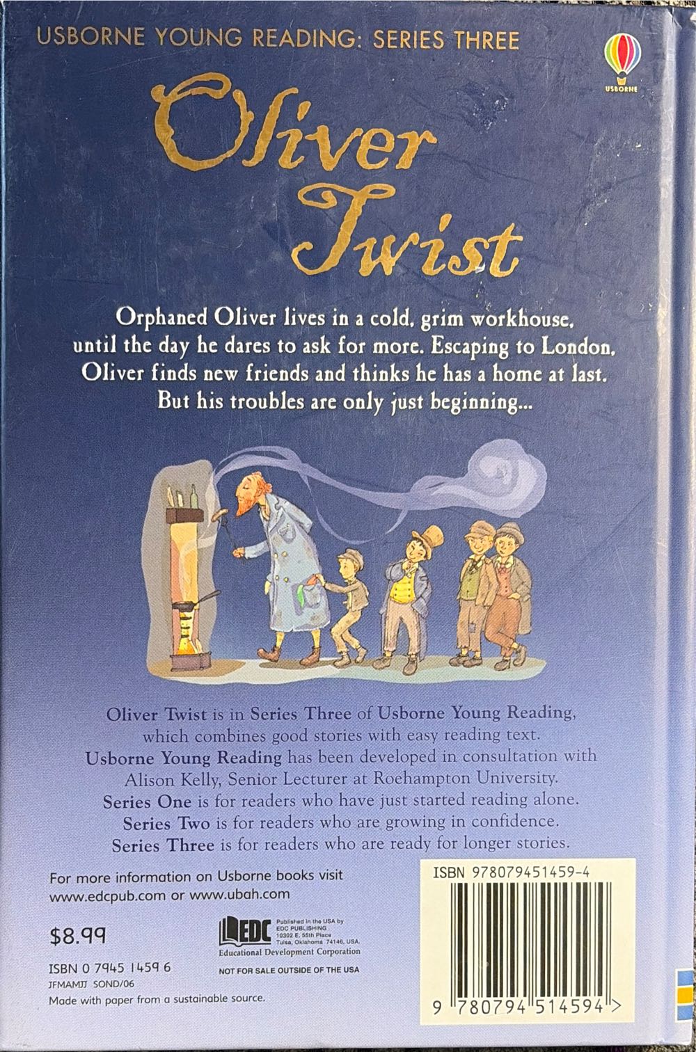 Oliver Twist - Charles Dickens (Usborne Pub Limited - Hardcover) book collectible [Barcode 9780794514594] - Main Image 2