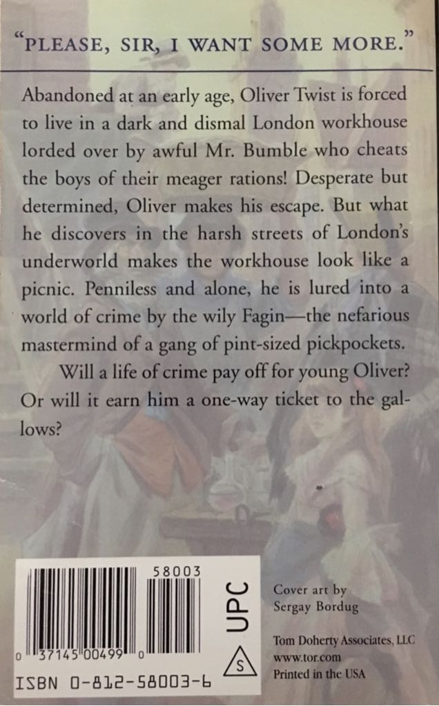 Oliver Twist - Charles Dickens (Tor - Paperback) book collectible [Barcode 9780812580037] - Main Image 2