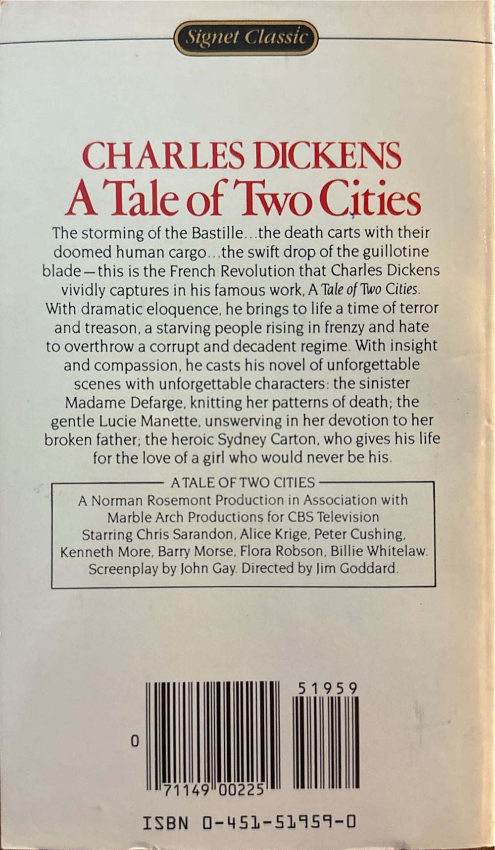 A Tale Of Two Cities - Charles Dickens (New American Library  - Paperback) book collectible [Barcode 9780451519597] - Main Image 2