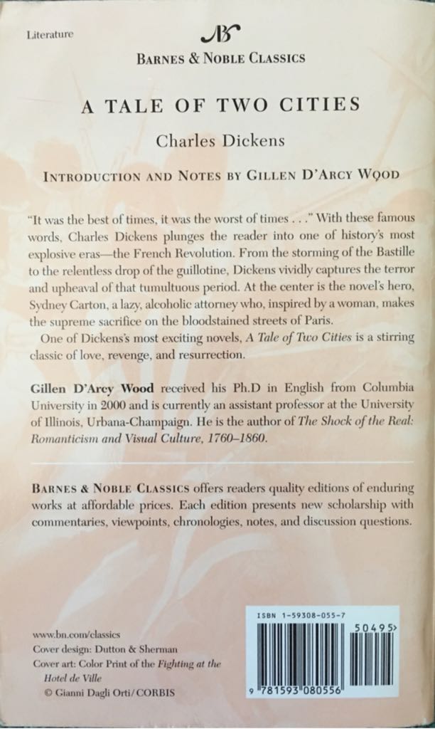 A Tale Of Two Cities - Charles Dickens (Barnes & Noble Classics - Paperback) book collectible [Barcode 9781593080556] - Main Image 2