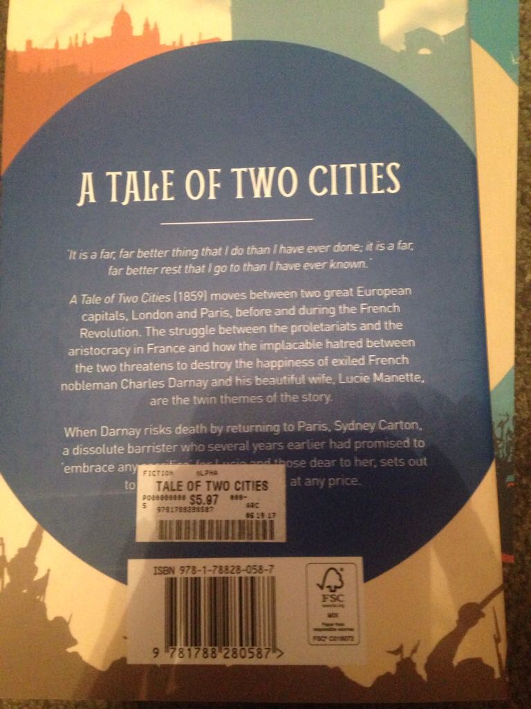 A Tale Of Two Cities - Dickens Charles (- Paperback) book collectible [Barcode 9781788280587] - Main Image 2
