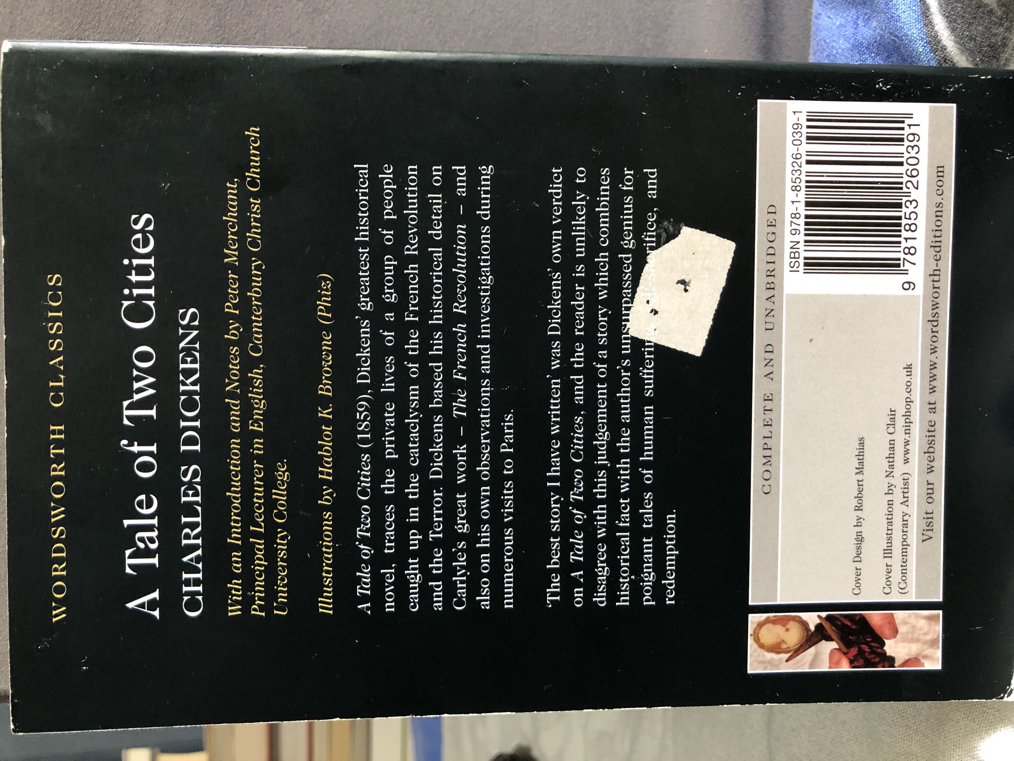 Tale Of Two Cities, A - Charles Dickens (Wordsworth Editions - Paperback) book collectible [Barcode 9781853260391] - Main Image 3