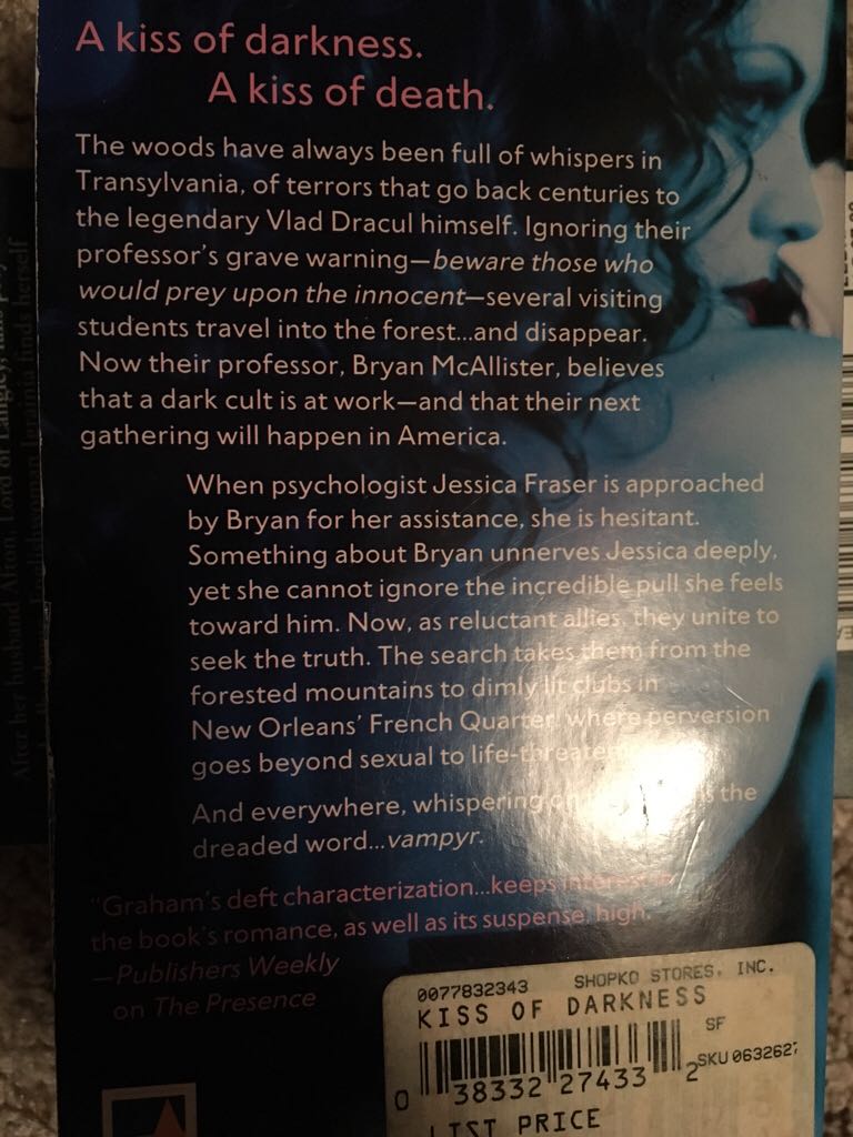 Kiss of Darkness - Heather Graham (Mira - Paperback) book collectible [Barcode 9780778323433] - Main Image 2