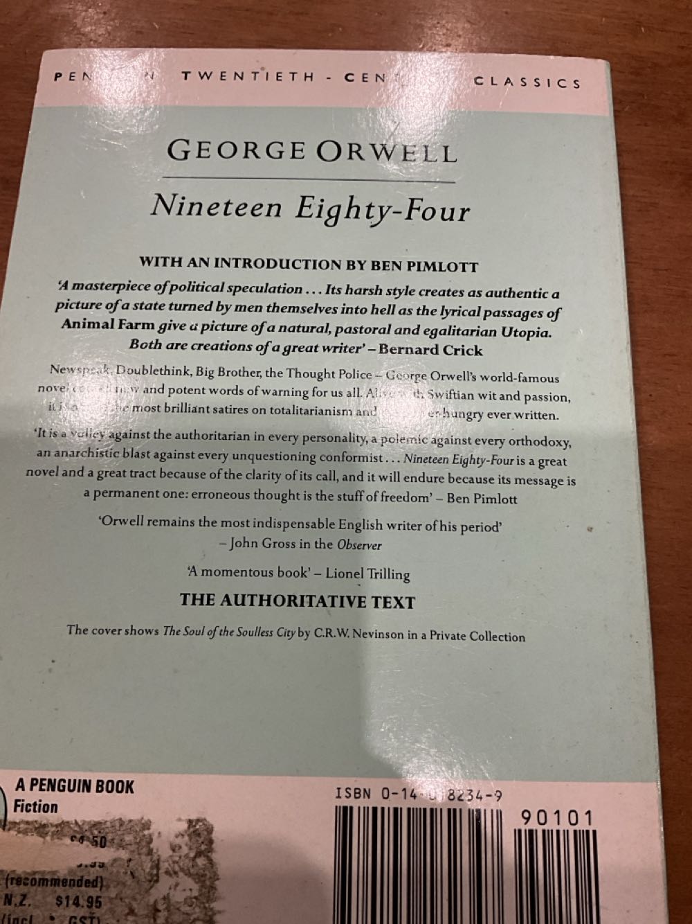 Nineteen Eighty-Four - George Orwell (Penguin Books - Paperback) book collectible [Barcode 9780140182347] - Main Image 2