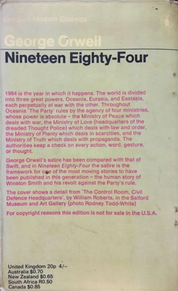 Nineteen Eighty-Four - George Orwell (Penguin Modern Classics - Paperback) book collectible [Barcode 9780141182476] - Main Image 2