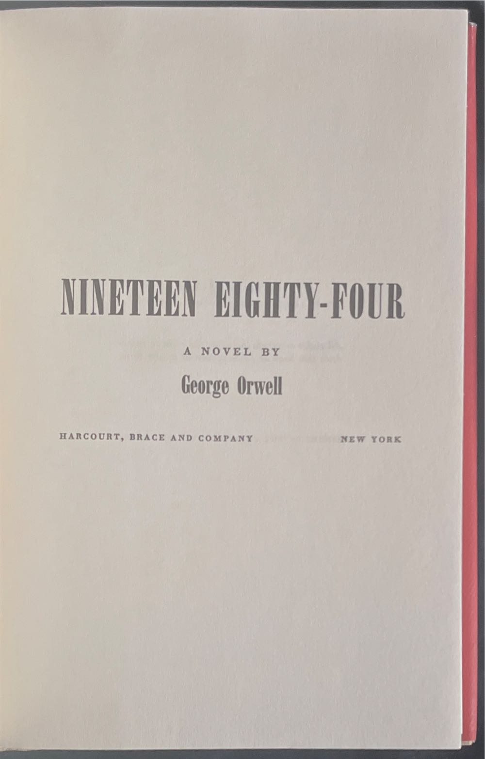 Nineteen Eighty-Four - George Orwell (Harcourt, Brace & Company - Hardcover) book collectible [Barcode 9780582331655] - Main Image 4