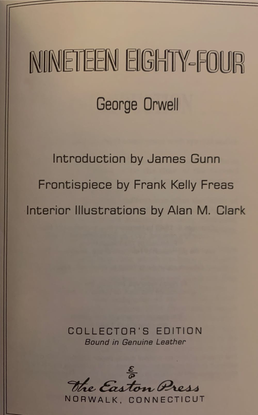 Nineteen Eighty-Four - George Orwell (The Easton Press - Library Binding) book collectible - Main Image 2
