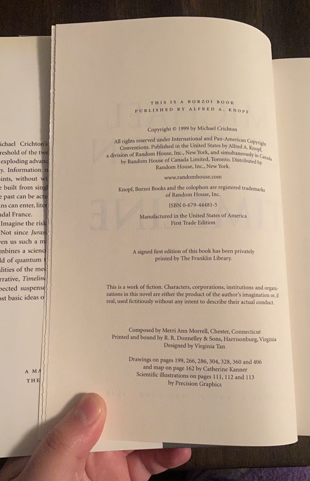 Timeline - Michael Crichton (Knopf - Hardcover) book collectible [Barcode 9780679444817] - Main Image 4