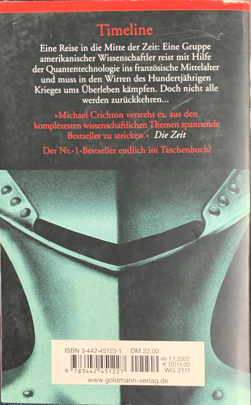 Timeline - Michael Chrichton (Goldmann - Paperback) book collectible [Barcode 9783442451227] - Main Image 2