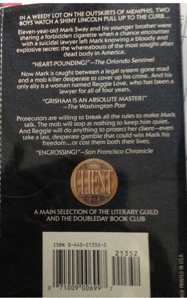 The Client - John Grisham (Paperback) book collectible - Main Image 2