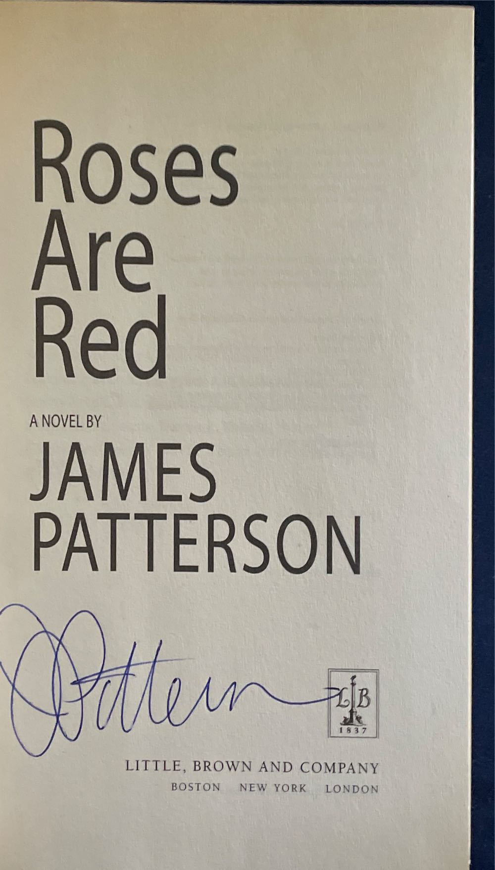 Roses Are Red (#6) - James Patterson (Little Brown & Co - Hardcover) book collectible [Barcode 9780316693257] - Main Image 4