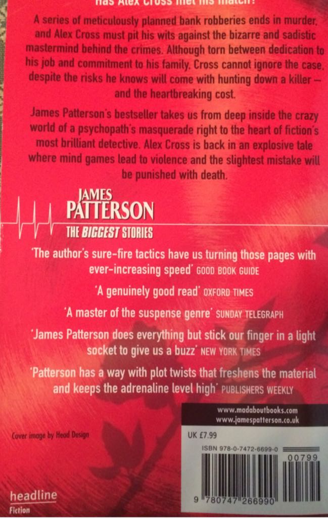 Patterson, James - Roses Are Red - James Patterson (Headline - Paperback) book collectible [Barcode 9780747266990] - Main Image 2