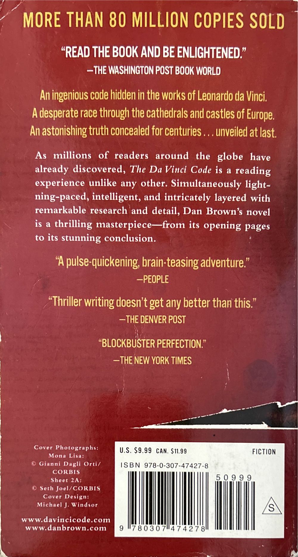 Da Vinci Code, The - Dan Brown (Anchor Books - Paperback) book collectible [Barcode 9780307474278] - Main Image 2