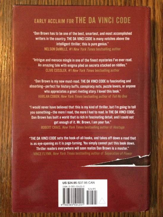 The Da Vinci Code - Dan Brown (Doubleday & Company - Hardcover) book collectible [Barcode 9780385504201] - Main Image 2