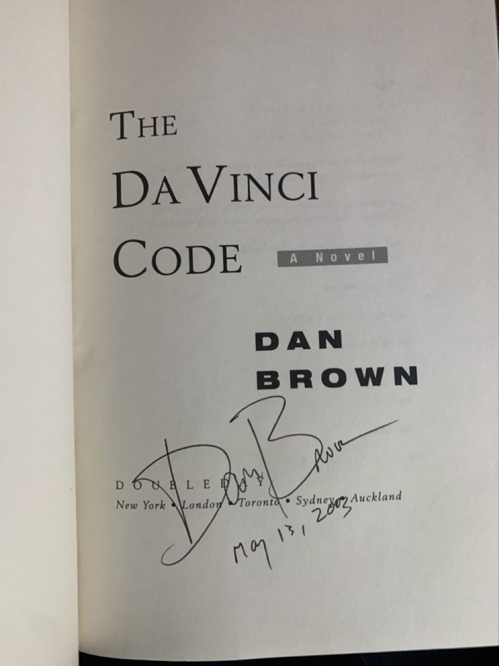 The Da Vinci Code - Dan Brown (Doubleday & Company - Hardcover) book collectible [Barcode 9780385504201] - Main Image 4