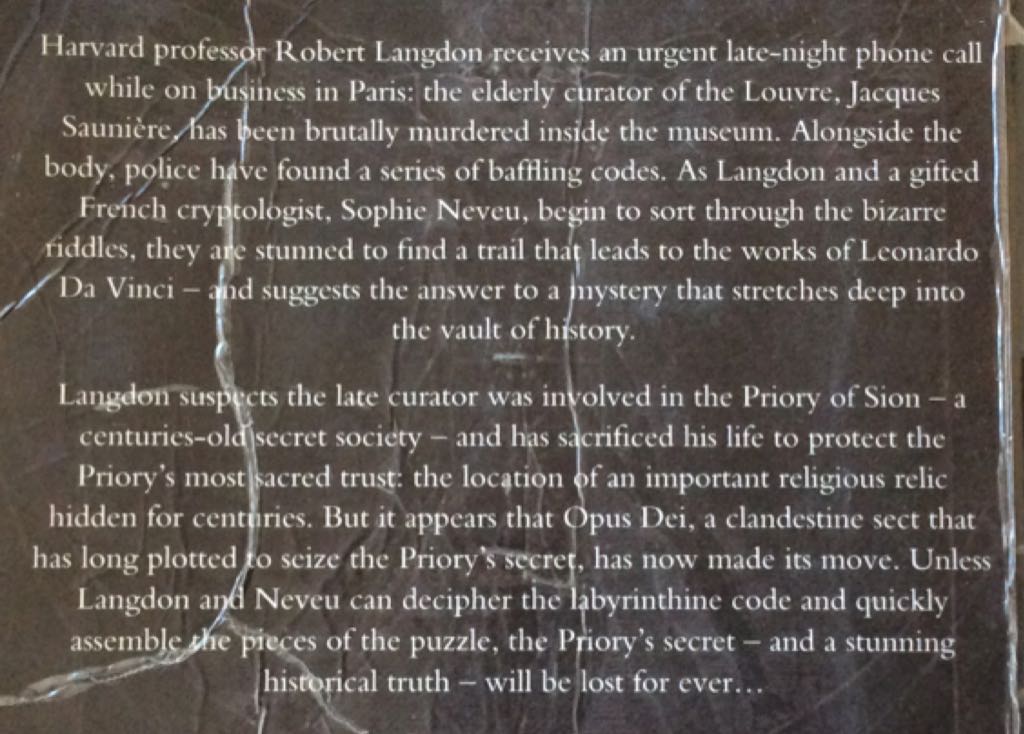 The Da Vinci Code - Dan Brown (Doubleday - Hardcover) book collectible - Main Image 2