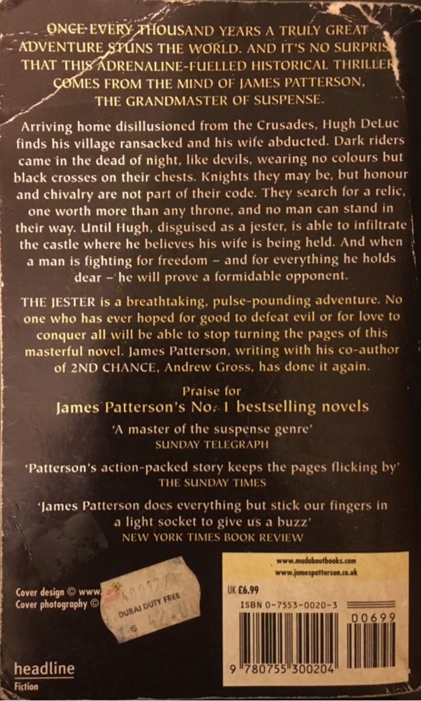 Jester, The - James Patterson (Headline Book Publishing - Paperback) book collectible [Barcode 9780755300204] - Main Image 2
