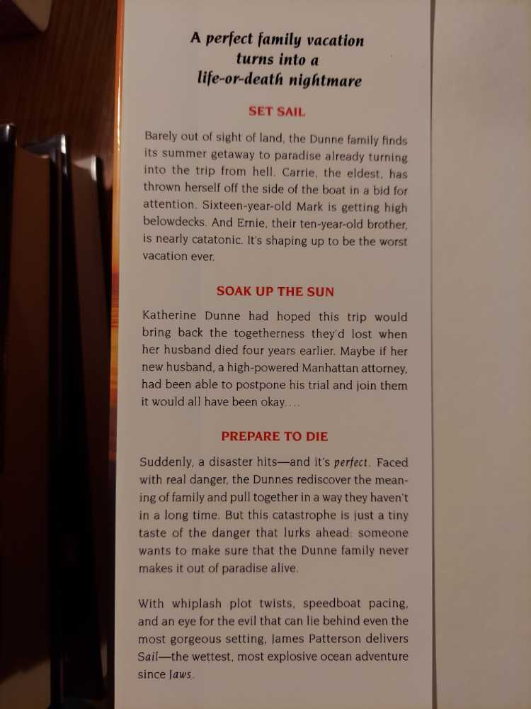 Sail - James Patterson (Little, Brown and Company - Paperback) book collectible [Barcode 9780316018708] - Main Image 3