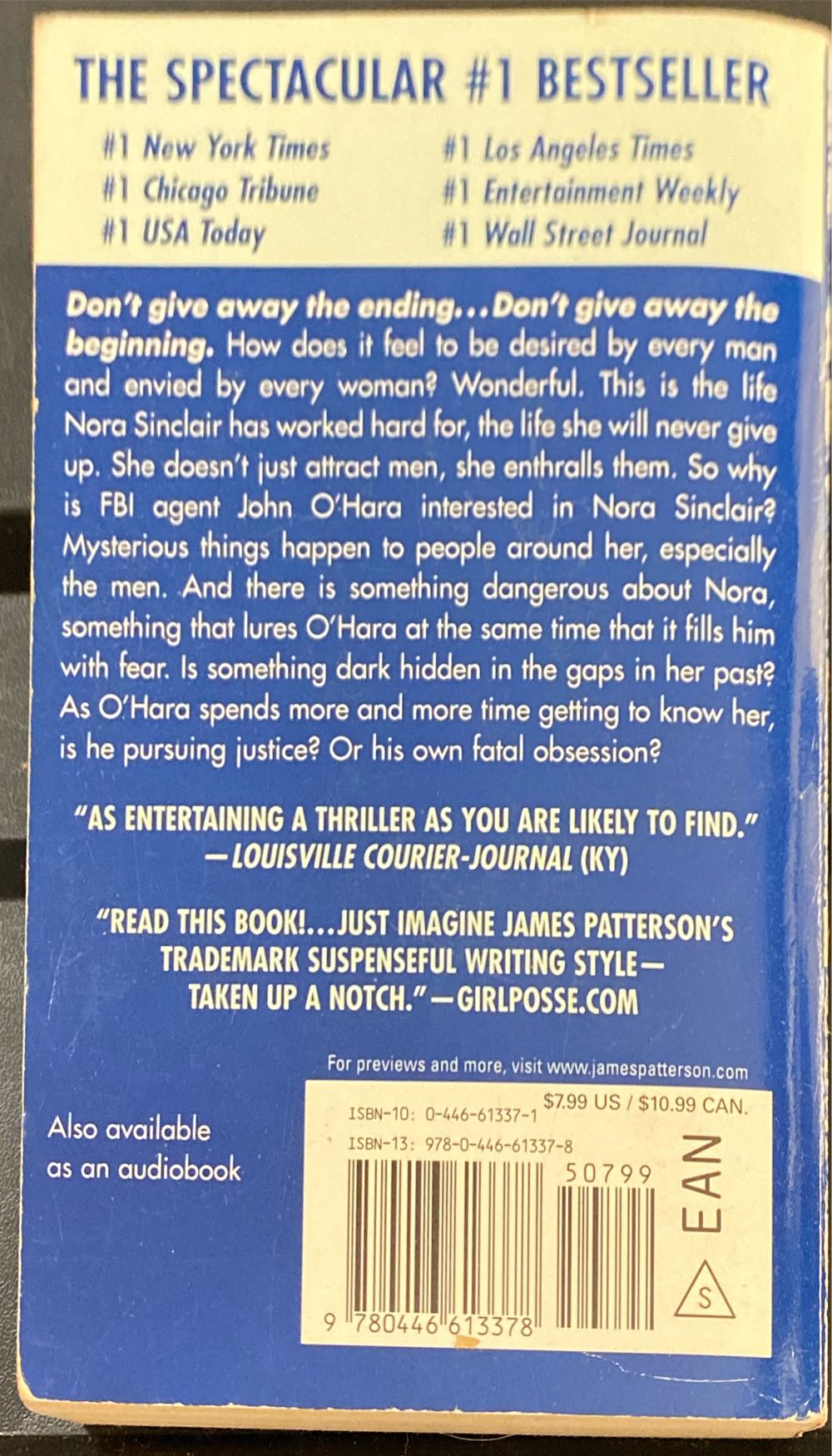 Honeymoon - James Patterson (Warner Vision Books - Paperback) book collectible [Barcode 9780446613378] - Main Image 2