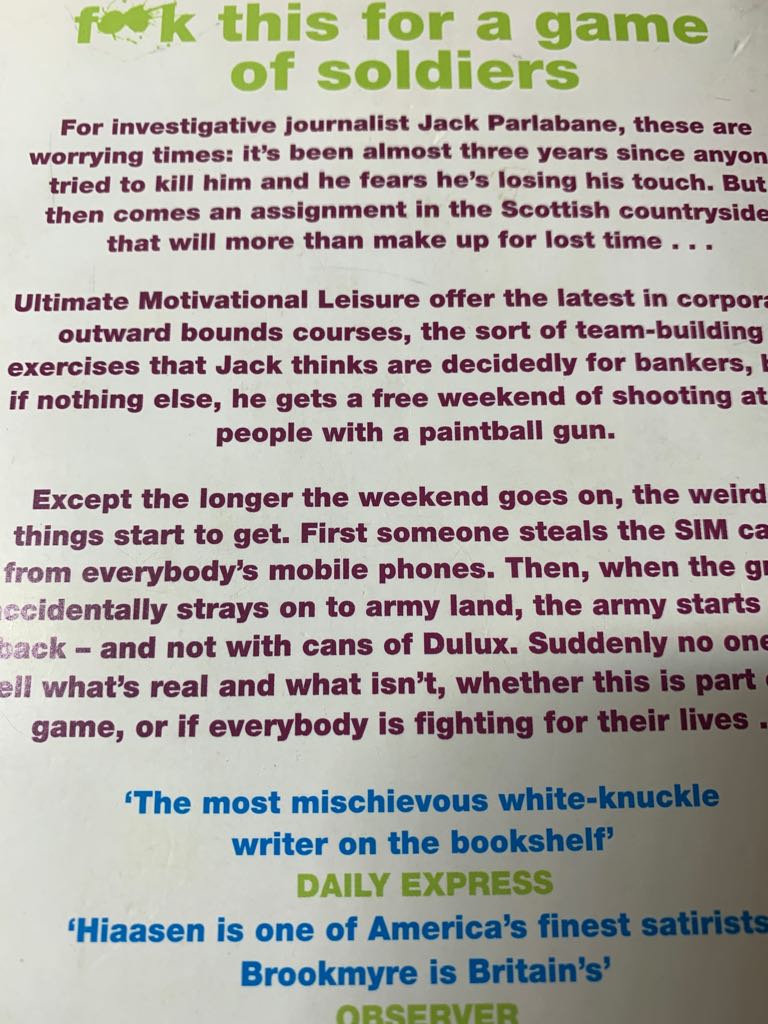 Be My Enemy  (Jack Parlabane, #4) - Christopher Brookmyre (Abacus - Paperback) book collectible [Barcode 9780349116815] - Main Image 2