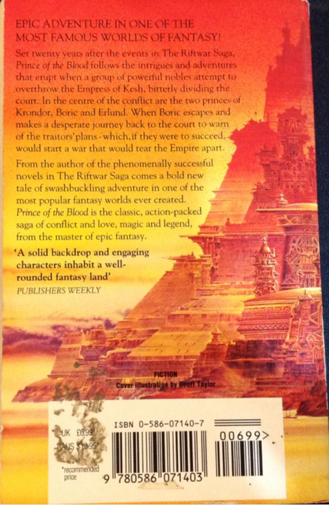 Prince of the Blood - Raymond E. Feist (Grafton - Paperback) book collectible [Barcode 9780586071403] - Main Image 2