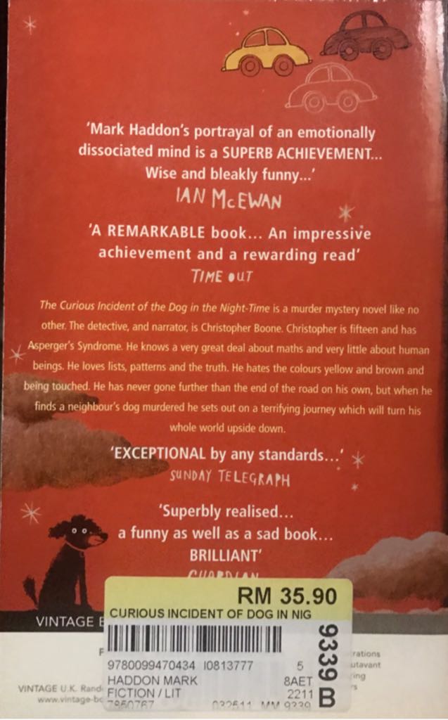 The Curious Incident of the Dog in the Night-Time - Mark (Vintage - Paperback) book collectible [Barcode 9780099470434] - Main Image 2