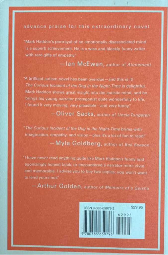Curious Incident of the Dog in the Night-Time, The - Mark Haddon (Doubleday Canada - Hardcover) book collectible [Barcode 9780385659796] - Main Image 2