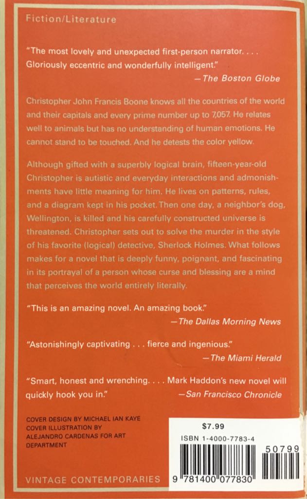 Curious Incident of the Dog in the Night-Time, The - Mark Haddon (Vintage Contemporaries - Trade Paperback) book collectible [Barcode 9781400077830] - Main Image 2