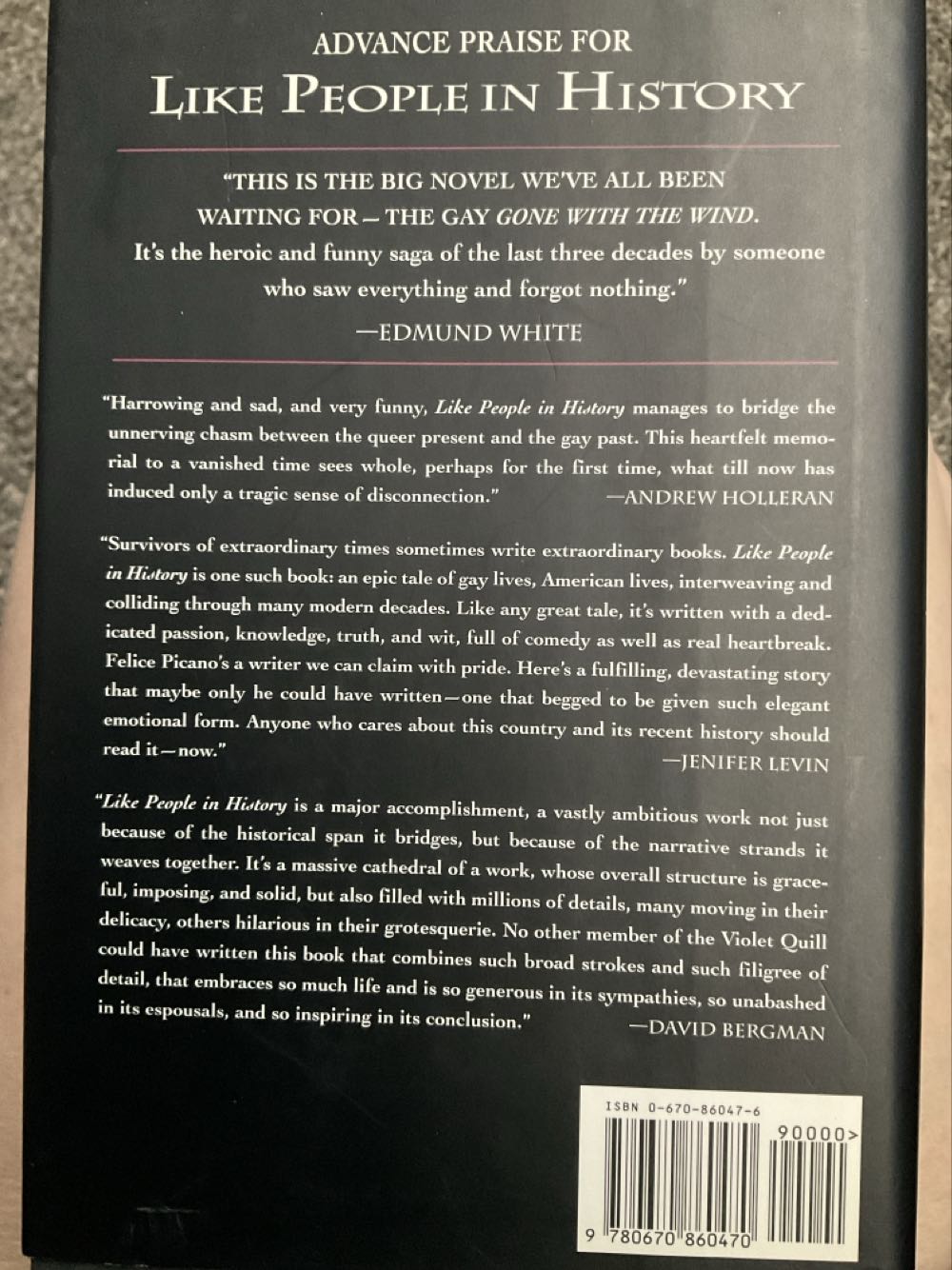 Like People In History - Felice Picano (Viking Press - Hardcover) book collectible [Barcode 9780670860470] - Main Image 2