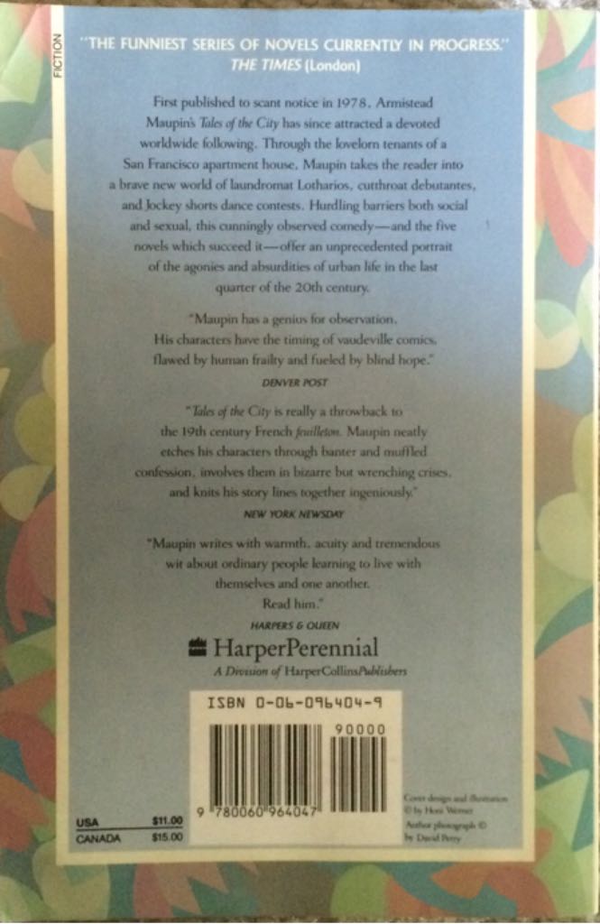 Tales of the City - Armistead Maupin (Harper Perennial - Paperback) book collectible [Barcode 9780060964047] - Main Image 2