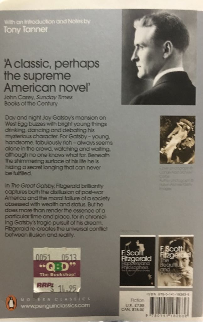 The Great Gatsby - F. Scott Fitzgerald (Penguin Books Limited - Paperback) book collectible [Barcode 9780141182636] - Main Image 2