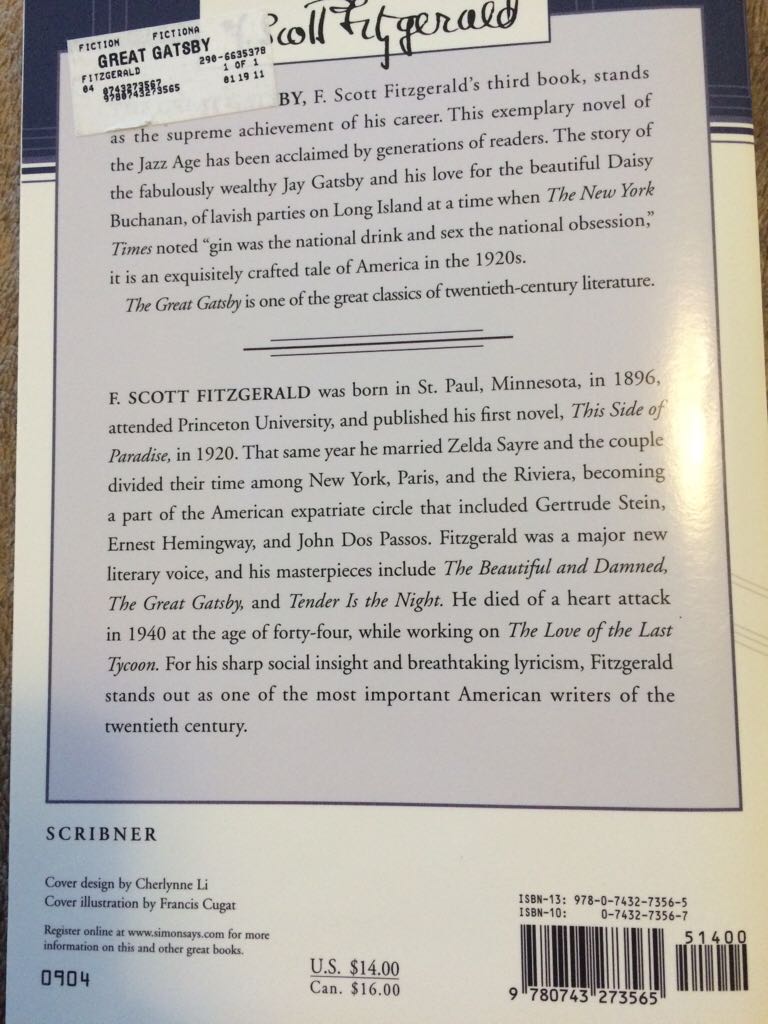 The Great Gatsby - F. Scott Fitzgerald (Collier Books - Paperback) book collectible [Barcode 9780684163253] - Main Image 2