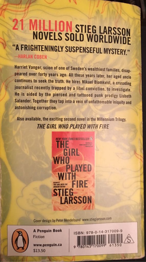 The Girl with the Dragon Tattoo - Stieg Larsson (Vintage Crime/Black Lizard - Paperback) book collectible [Barcode 9780143170099] - Main Image 2
