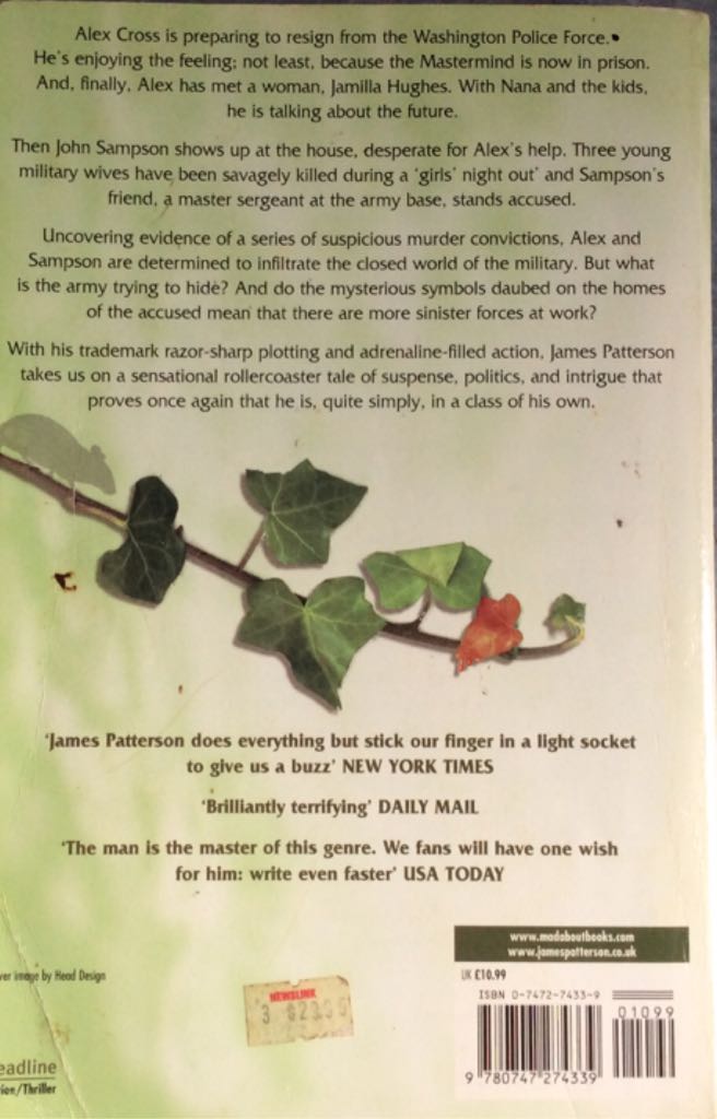 Alex Cross 8-Four Blind Mice - James Patterson (Flat - Ricky & Neil - Paperback) book collectible [Barcode 9780747274339] - Main Image 2