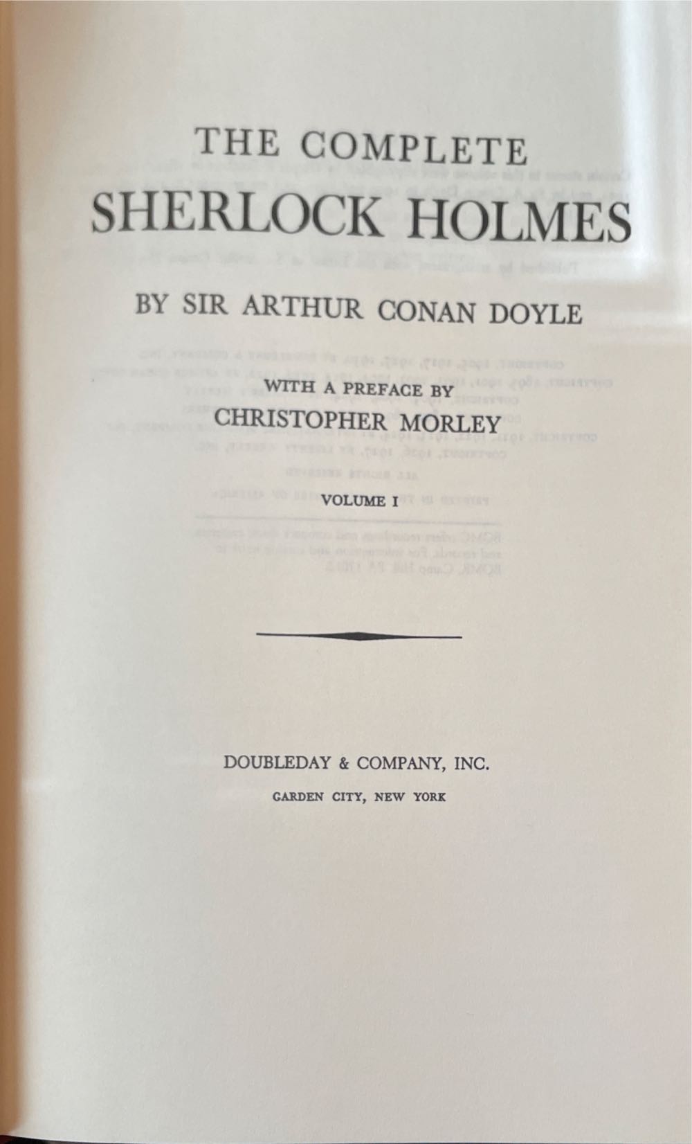 The Complete Sherlock Holmes - Sir Arthur Conan Doyle (Doubleday  & Company, Inc. - Hardcover) book collectible - Main Image 2