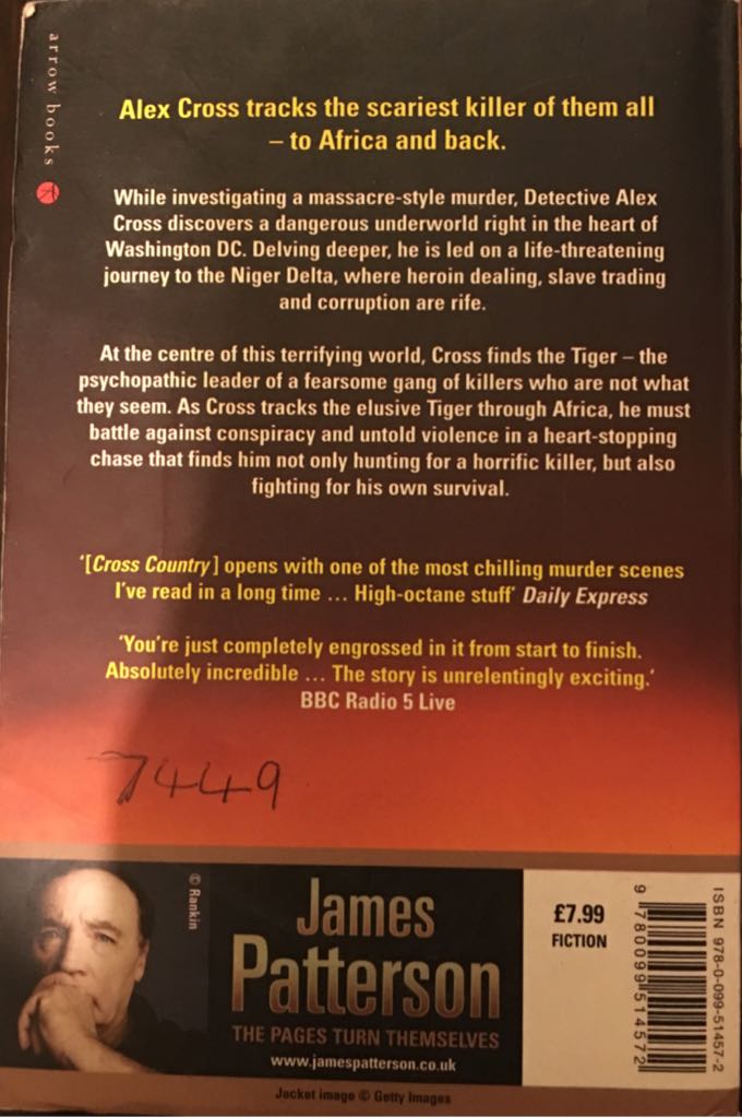 Cross Country - James Patterson (Arrow Books - Paperback) book collectible [Barcode 9780099514572] - Main Image 2