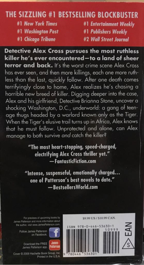 Alex Cross #2: Cross Country - James Patterson (Vision - Paperback) book collectible [Barcode 9780446536301] - Main Image 2
