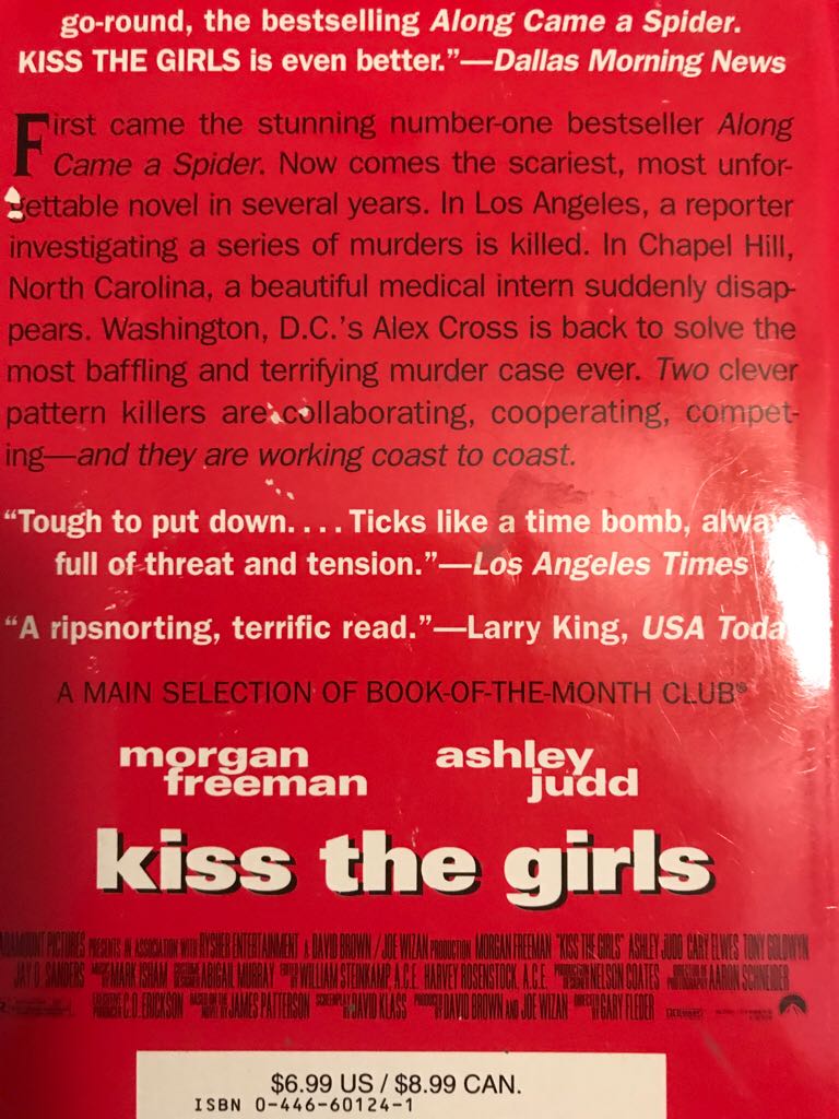 Kiss the Girls - James Patterson (Warner Books - Paperback) book collectible [Barcode 9780446601245] - Main Image 2