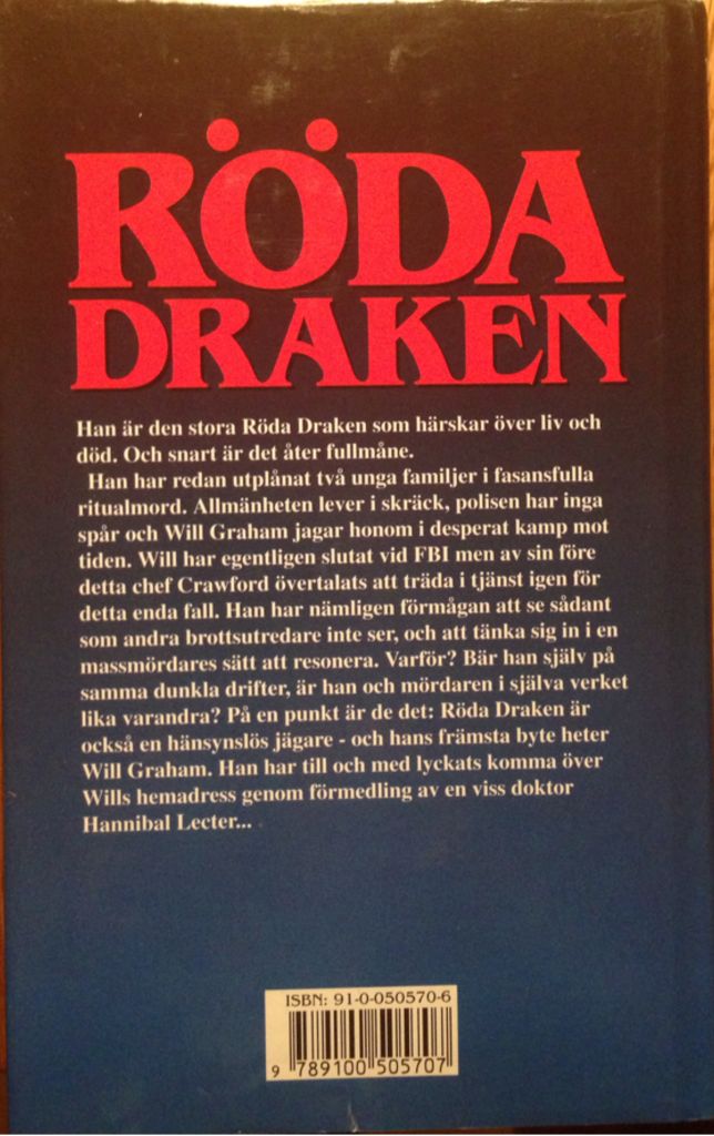 Red Dragon - Thomas Harris (Putnam - Paperback) book collectible [Barcode 9780099111511] - Main Image 2