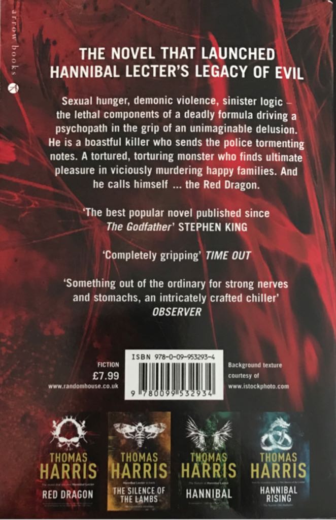 Red Dragon - Thomas Harris (Arrow - eBook) book collectible [Barcode 9780099532934] - Main Image 2