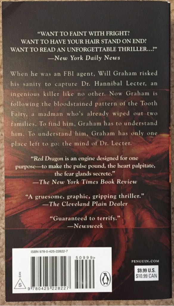 Red Dragon - Thomas Harris (Berkley - Paperback) book collectible [Barcode 9780425228227] - Main Image 2