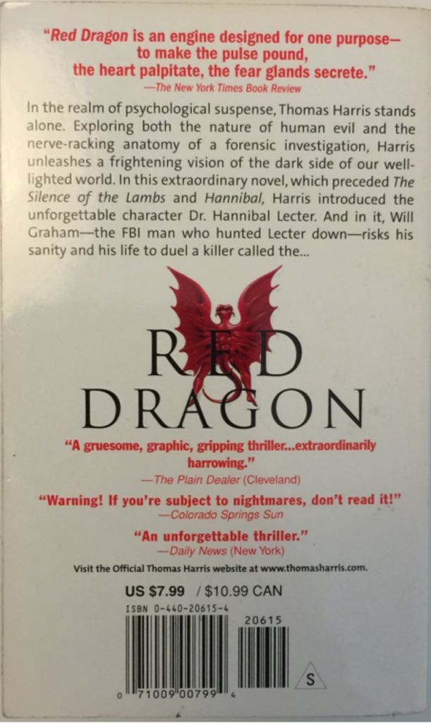 Red Dragon  book collectible - Main Image 2