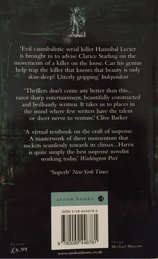 Silence of the Lambs, The - Thomas Harris (Random House - Trade Paperback) book collectible [Barcode 9780099446781] - Main Image 2