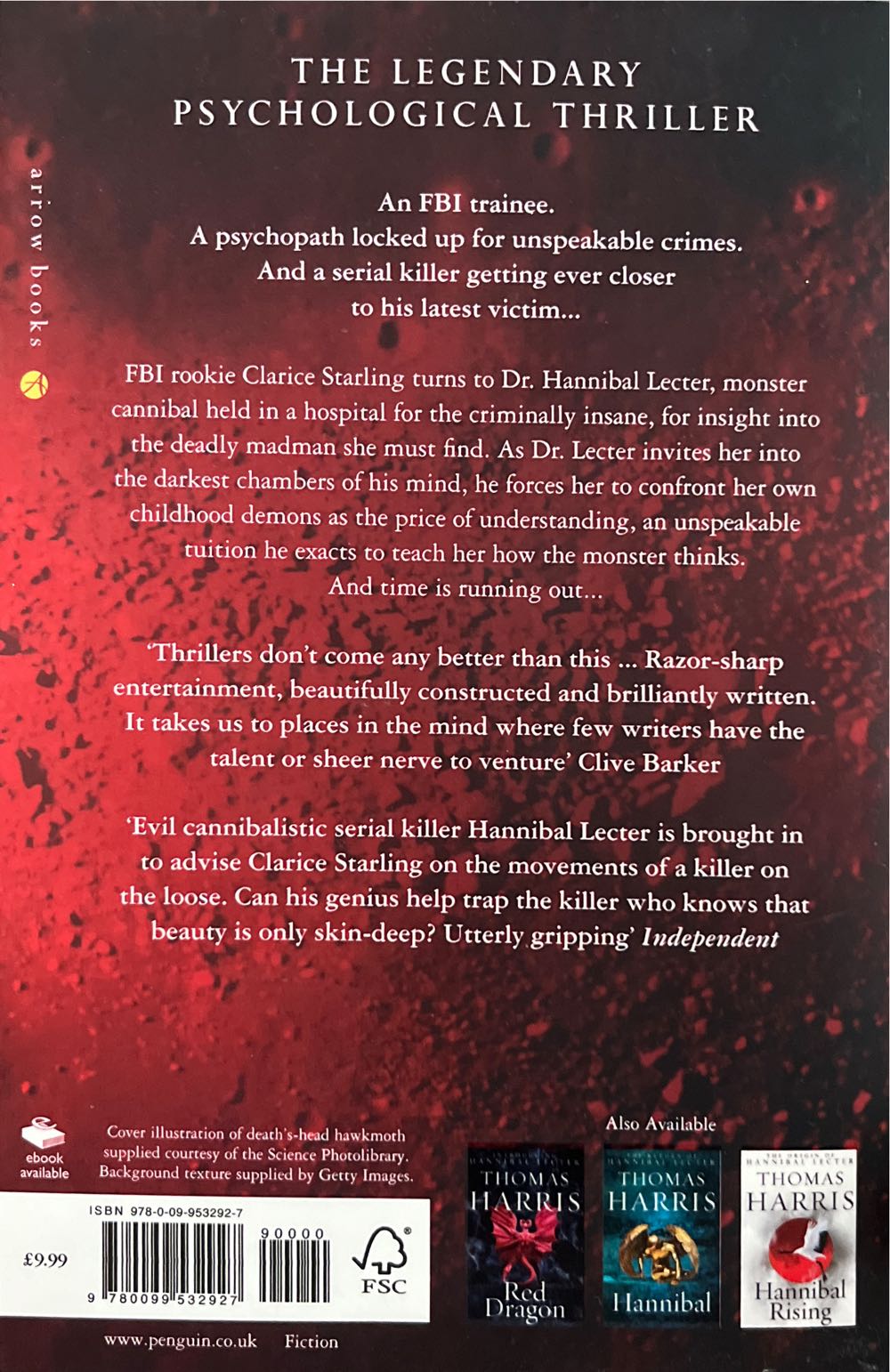 The Silence of the Lambs - Thomas Harris (Arrow - Paperback) book collectible [Barcode 9780099532927] - Main Image 3