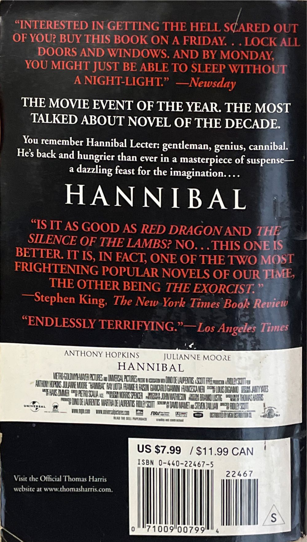 Hannibal - Thomas Harris (Dell - Paperback) book collectible [Barcode 9780440224679] - Main Image 4