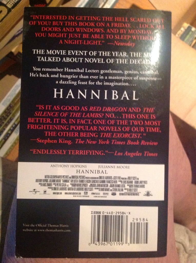 Hannibal - Thomas Harris (Dell - Paperback) book collectible [Barcode 9780440295846] - Main Image 2