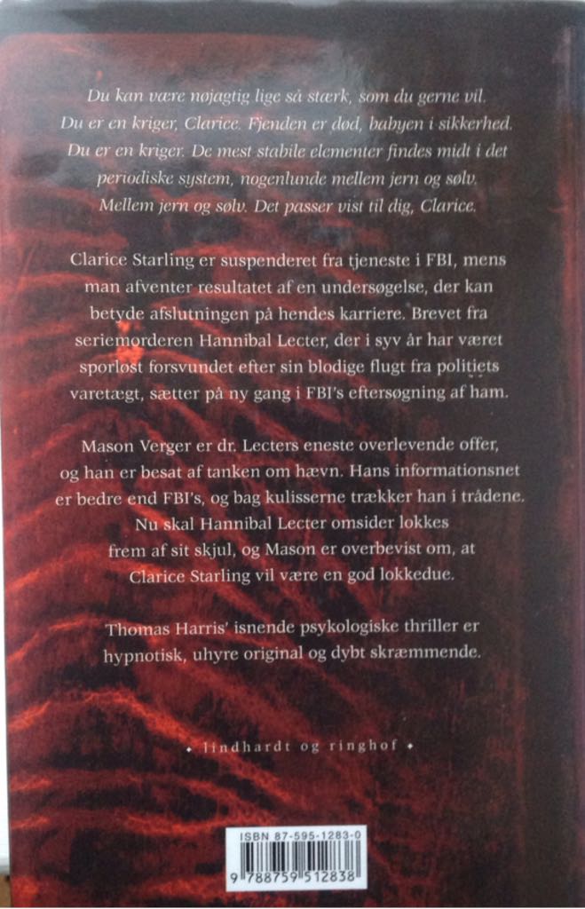 Hannibal - Thomas Harris (Lindhardt Og Ringhof - Hardcover) book collectible [Barcode 9788759512838] - Main Image 2