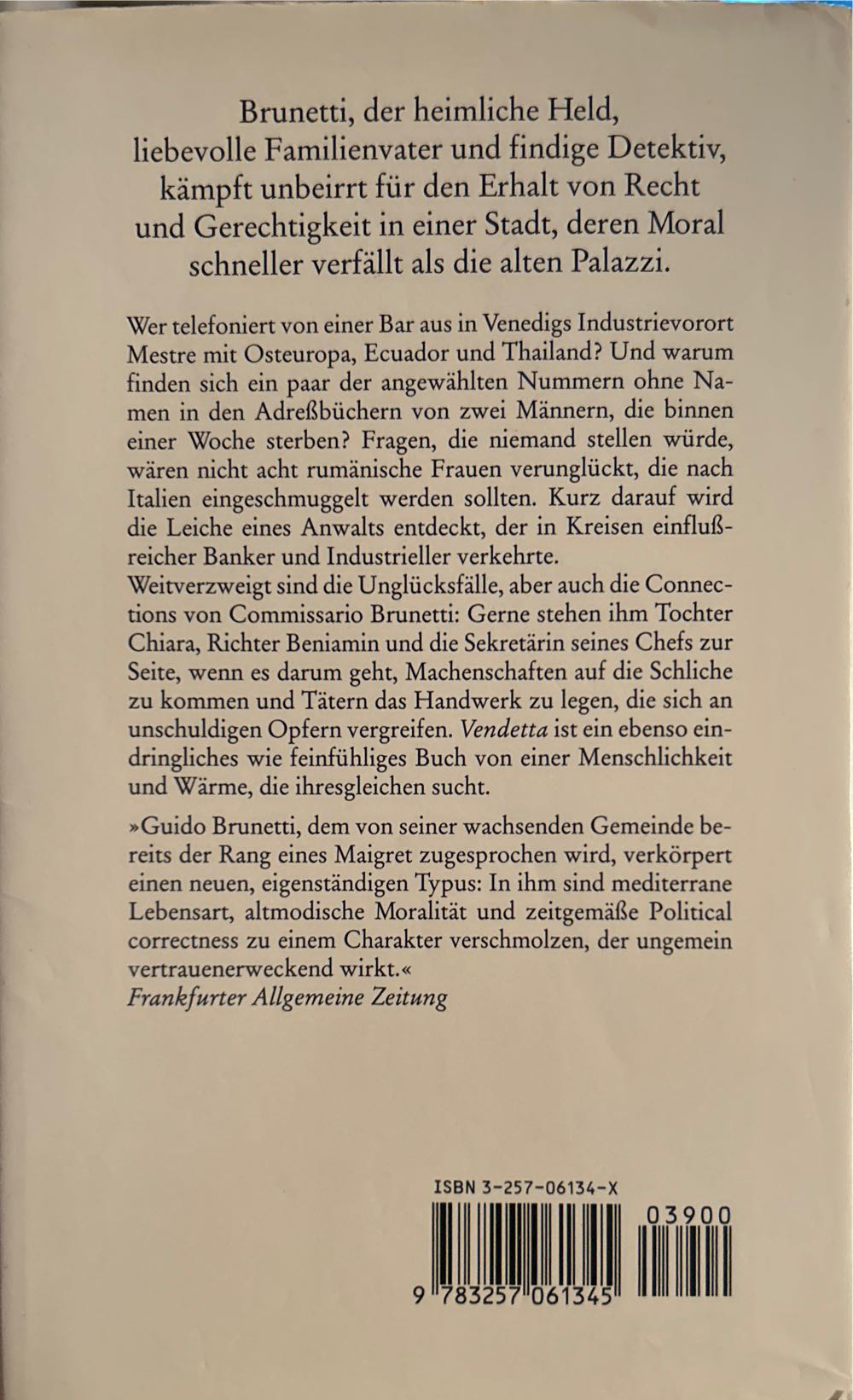 Vendetta - Donna Leon (Diogenes Verlag - Hardcover) book collectible [Barcode 9783257061345] - Main Image 2