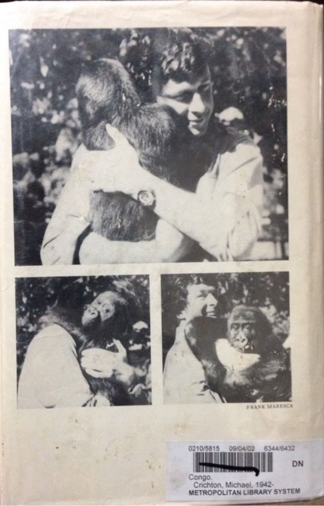 Congo ✅ - Michael Crichton (Alfred A. Knopf, Inc. - Hardcover) book collectible [Barcode 9780394513928] - Main Image 2